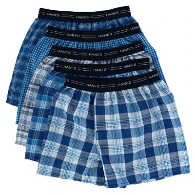 Image of Hanes Big Boys&#039; Boxer 5 Pack, Tartan, Medium (Colors May Vary)