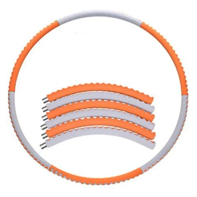 Image of Ever Rich FitnessWave Weighted Fitness Exercise Hula Hoop (Pink Grey) (STY 2 Orange)