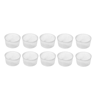 Image of AlcoFermBrew 10 x Cheese Mould 9x5.2cm 0.35kg Caciotta Moulds Basket for Form