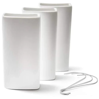 Image of Ligano® Radiator Humidifier White Ceramic Water Evaporator for Heating Pack of 3