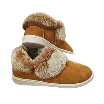 Image of Merino WOOL Bedding SALE !!! LADIE`S, MEN`S NATURAL, WARM &amp; LOVELY! BOOTS 6 CHESTNUT SLIPPERS (EU 39)