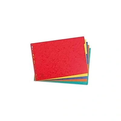 Image of Exacompta Ref 2905E Nature Future Dividers Suitable for A3 Documents, Pre Punched, 400gsm Genuine Pressboard, 5 Part Dividers, FSC Certified Multi Coloured