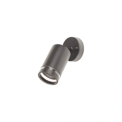 Image of Outdoor Adjustable GU10 Wall Spotlight Light IP65 Anthracite Grey Integral LED