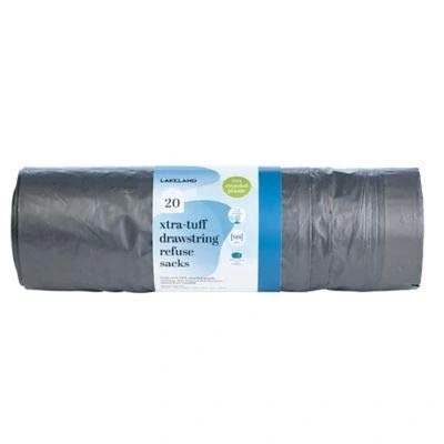 Image of 20 Lakeland Large Extra Tough Drawstring Refuse Sacks Leak Resistant &amp; Recyclable Bin Bags