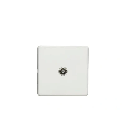 Image of 1 Gang Isolated Tv Flat Concealed White Plate Interior