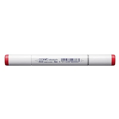 Image of Copic Sketch Coloured Marker Pen (RV 29) Crimson, For Art &amp; Crafts, Colouring, Graphics, Highlighter, Design, Anime, Professional Beginners, Supplies Colouring Books