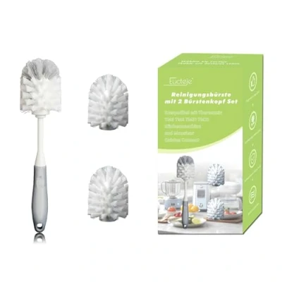 Image of Eucteje Cleaning Brush Dish Kitchen with 2 Heads Head Cleaner Set for Mixing Pot Compatible Thermomix TM5 TM6 TM31 TM21 Food Processor and Monsieur Cuisine Connect