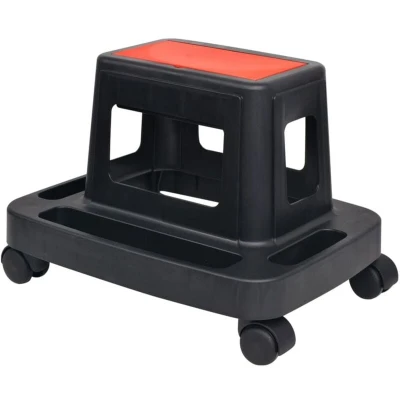 Image of vidaXL Rolling Workshop Stool with Storage 150 kg