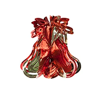 Image of PMS International Snow White Christmas Foil Ceiling Decorations Red &amp; Gold 30cm Bell