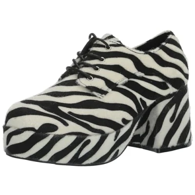 Image of Ellie Shoes Men&#039;s 312 Platform, Zebra, X Large UK