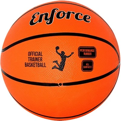 Image of Optimum Street Basketball Durable Korean Rubber with All Weather Grip for Versatile Indoor/Outdoor Play Sizes 7 &amp; Mini Ages Orange,