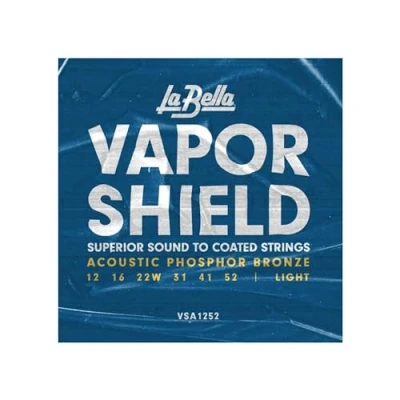 Image of La Bella VSA1252 Vapor Shield Acoustic Guitar Strings Light 12 52