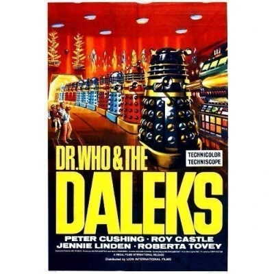 Image of Dr. WHO &amp; THE DALEKS .. Peter Cushing 1965 TV Movie Poster A1 A2 A3 A4 Sizes (A4 size [21 X 29cms])