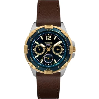 Image of Timex Classic Premium Men&#039;s 44.5mm Leather Strap Watch TW2V78900