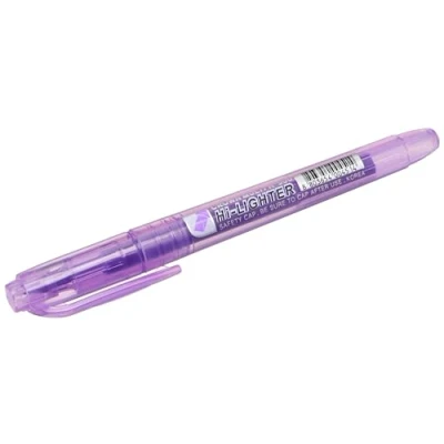 Image of CROWN H 500 Highlighter Pens Chisel Tip Slim Highlighters Pack Of 12 With Bright Fluorescent Ink Purple
