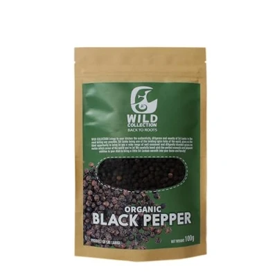 Image of Wild Collection Whole Black Peppercorns White Premium Quality 100% Natural Non GMO Product Of Sri Lanka (100g, Peppercorns)