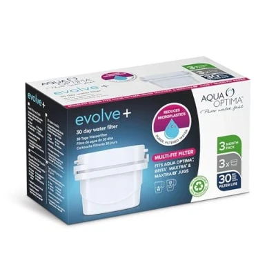 Image of Aqua Optima EPS311 Evolve+ 30 Day Water Filter Cartridge, White, 3 Pack (3 Months Supply) Old Version