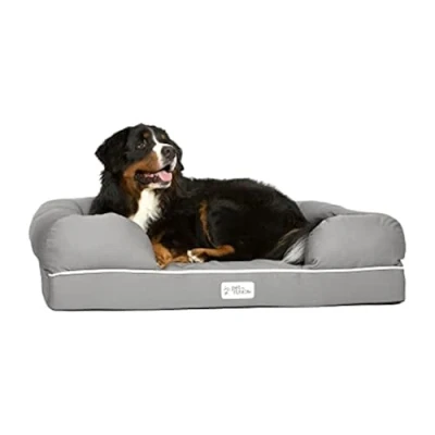 Image of PetFusion Ultimate Memory Foam Dog Bed Lounge Orthopaedic Comfortable Large Waterproof For Big Dogs Grey x (112 86 25cm)