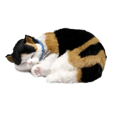 Image of Perfect Petzzz Calico Cat Original Breathing Pet Puppy New Huggable Soft Version Plush Toy Gift Bundle