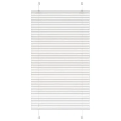 Image of vidaXL Pleated Blind White 80x150 cm Fabric Width 79.4 Polyester