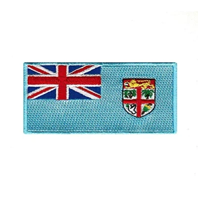 Image of Fiji National Country Flag Iron Sew on Embroidered Patch