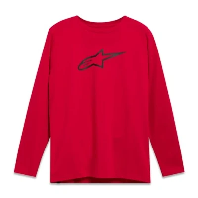 Image of Alpinestars Men&#039;s Backhand ls csf tee T Shirt, red, M