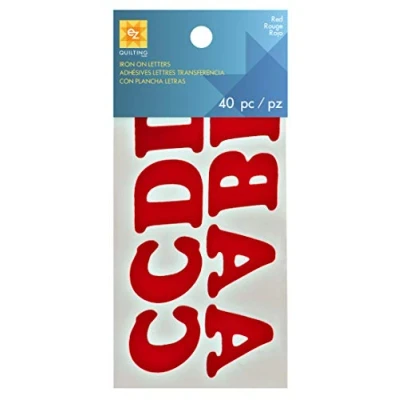 Image of Simplicity Iron On Letter Pack Red, 3cm x 3.5cm