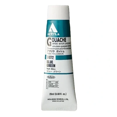 Image of Holbein Acryla Gouache Blue Green (A) 20ml