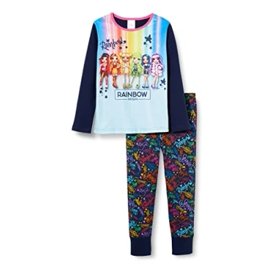 Image of Rainbow High Girls Pyjamas Doll Pj&#039;s Set, Ages 5 to 12 Years, Official Merchandise (5 6 Years) Blue