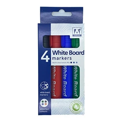 Image of Anker International Stationary Board Marker White (Pack of 4)