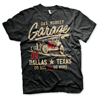 Image of Gas Monkey Garage “Go Big Or Go Home, Black T shirt X Large
