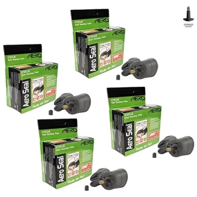 Image of 4 x Aero Sport Bike/E Bike Self Sealing Butyl Rubber Inner Tubes to fit 26&quot; 1.75 2.125 Schrader Valve