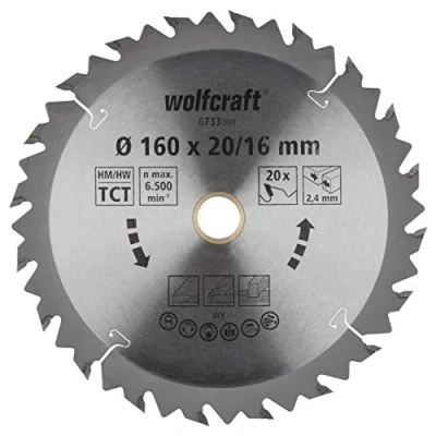 Image of wolfcraft TC Circular Hand Saw Blade, Brown Series I 6733000 Fast, Rough cuts
