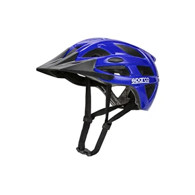 Image of Sparco Sports Helmet eMobility SE300 Blue Size L (58 61 cm) Durable and Lightweight for Bicycle, Scooter.