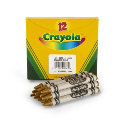 Image of Crayola Crayons, Gold, Single Color Crayon Refill, 12 Count Bulk School Supplies