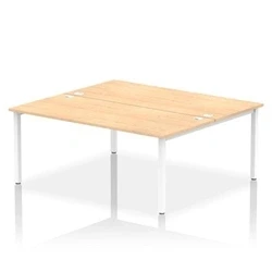 Image of Impulse Bench B2B 2 Person 1800 White Frame Office Desk Maple