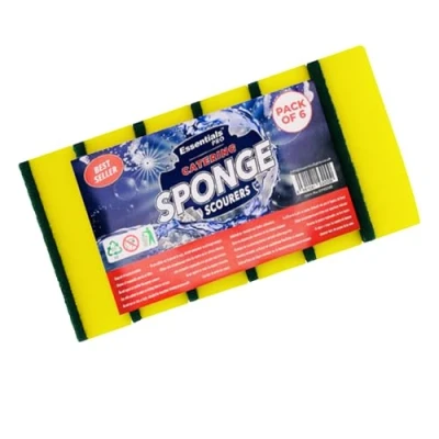 Image of STERLING PRODUCTS Absorbent Kitchen Dishes Washing Up Sponges, Foam, Standard, Pack of 6 Extra Large