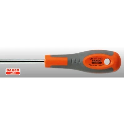 Image of Bahco 611 5.5 125 Slotted Screwdriver, Multi Colour, 1.0 x mm/222 mm