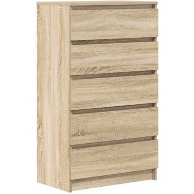 Image of vidaXL Drawer Cabinet Sonoma Oak 60x36x103 cm Engineered Wood