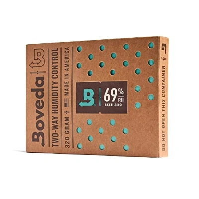 Image of Boveda 69% Two Way Humidity Control Pack For Large Wood Humidifier Boxes &amp; Plastic or Electric Coolers Size 320 Single Moisture Absorber Individually Wrapped Hydration Packet