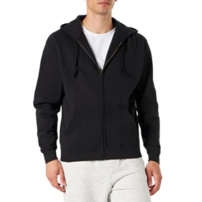 Image of Fruit of the Loom Mens Premium 70/30 Hooded Zip Up Sweatshirt / Hoodie (Black) Size 2XL