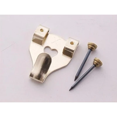 Image of X Picture Hooks No.3 Brass Plated 3 Pack Blister 12826