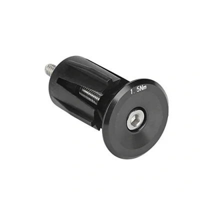 Image of Bike Handlebar End Caps Bicycle Plug Aluminum Alloy for Mountain Road (Black)