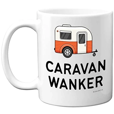 Image of Funny Caravan Gifts Mug W**ker Rude Christmas for Men Women, Mugs Coffee Tea Cup, Novelty Joke Birthday Gift, 11oz Dishwasher and Microwave Safe