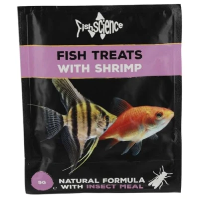 Image of FishScience Fish Treats with Shrimp 9g Complete Tropical Food Aquarium Bottom Feeder