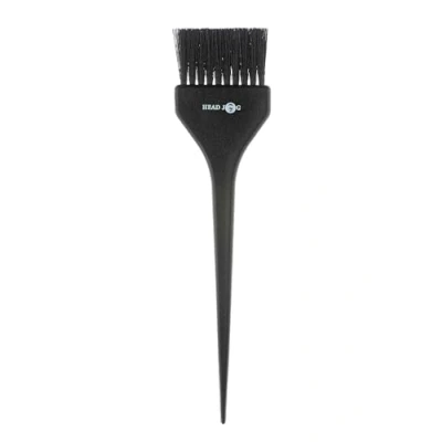Image of Head Jog Deluxe Tint Brush With Crinkle Bristles For Applying Hair Dye, Bleach, Tint, Toner, Highlights &amp; Conditioner. Colour Applicator Tapered End Sectioning. (Black, Large)