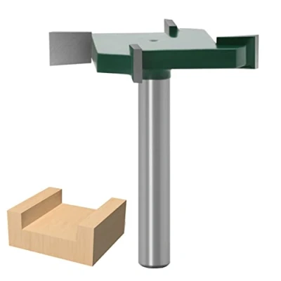 Image of WSOOX CNC Spoilboard Surfacing Router Bit, 1/4 Inch Shank Slab Flattening Planing Bits 40mm Cutting Diameter Carbide Planer Height Woodworking Tool