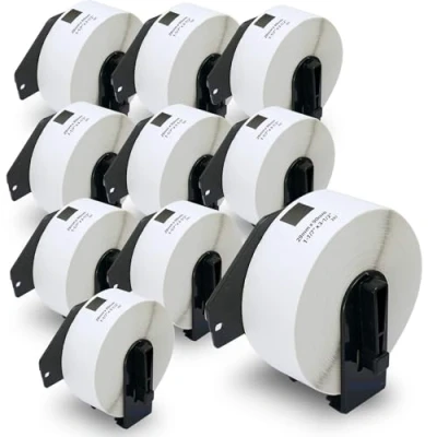 Image of BETCKEY 10 Rolls DK 11201 Labels, 29mm x 90mm, 4000 Standard Address Labels Compatible with Brother QL Label Printers