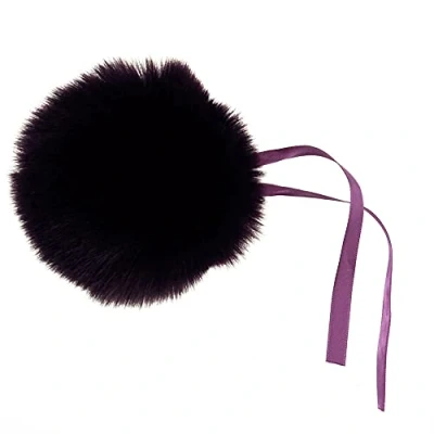 Image of Deep Purple Giant 11cm Faux Fur Pom Gift Wrap, Home Decor &amp; Crafts