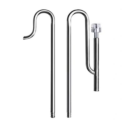 Image of CVERY Surface Skimmer Metal Lily Pipe Stainless Steel Inflow Outflow Removes Scum for Aquarium Planted Tank (16mm)